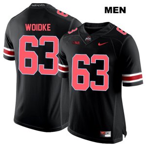 Men's NCAA Ohio State Buckeyes Kevin Woidke #63 College Stitched Authentic Nike Red Number Black Football Jersey FE20N63FR